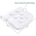 Miniatyrbild 5 av 5: Badkudde Spa Badkar Ergonomisk För Kar Nacke Huvud Axlar Kuddar Stöd Kudde Huvudstöd Lyxig Mjuk 3D Mesh B-White