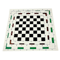 Miniatyrbilde 4 av 5: Klassisk Brett for Sjakk, Brett som Rulles Sammen, Flatt Internasjonalt Sjakkbrett 43cm Green
