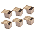 Miniatyrbillede 1 af 4: 6x firkantet brødform med låg toastform brødform Pullman brødform med låg non-stick mini vand C