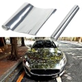 Miniatyrbild 1 av 5: Bil Elektro Vinyl Film Beläggning Fiber Krom Silver Wrap Dekaler Självhäftande Dekal Styling 5.9in X 60in
