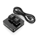 Miniatyrbild 2 av 5: Anpassat Mini-tangentbord Kopiera Klistra in 2 Tangenter RGB Makro Osu Tangentbord Programmerbart Mekaniskt Tangentbord För Ga([HK])