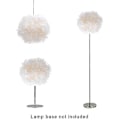 Miniatyrbild 4 av 5: Fjäderlätt Skärm för Takhängande Ljus, Fluffig Skärm Lampskärm för Bord och Golv, Sovrum Diameter 30cm, Vit DB