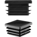 Pikkukuva 2 / 3: Neliöputken tulppa 60x60 mm, 10 kpl, Musta (RAL 9005) Kanne, 6x6 cm