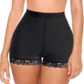 Miniatyrbild 3 av 4: Kvinnor Body Shaper Vadderad rumpa Lifter Trosa Butt Hip Enhancer Fake Bum Shapwear Shorts Push Up Shorts Black M