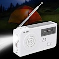 Miniatyrbild 3 av 5: Solcellsdriven Nödradio, Bärbar Handvev Nödradio AM/FM med LED-ficklampa