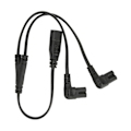 Miniatyrbillede 4 af 5: IEC320 C8 til dobbelt C7 ledning han til hun 1 ind 2 ud AC strømstik splitter kabel kompatibel med LCD skærm skrivebordslampe 100250V-YM