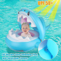 Miniatyrbild 5 av 5: Baby Pool Float med Tak UPF50+ Solskydd Uppblåsbar Baby Float Vattenleksaker Sommarleksaker Baby Simfloat För Pool Ålder 6-36 Månader,shznv