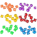 Miniatyrbillede 2 af 5: 10 stk Gennemsigtige Polyhedriske D10 Multifarvede Terninger Spil Party Pub Forbrugsvarer Gave Green 10pcs