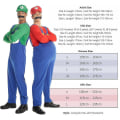 Miniatyrbild 2 av 3: Super Mario Bros Unisex Vuxen & Barn Cosplay Maskeraddräkt Outfit Kostym Women Mario XL