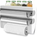 Miniatyrbilde 1 av 5: Folie- og klamfilmdispenser, papirrullholder med skarpe kniver og oppbevaringsstativ, for kjøkkenbad