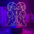 Miniatyrbillede 2 af 5: Anime 3D Lampe Rem og Ram fra Re Zero Starting Life in Another World Natlampe til Soveværelsesindretning Fødselsdagsgave LED Natlys (Farve: A)BY B