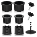 Miniatyrbillede 1 af 5: 8 stk Paraply Base Stativ Hul Ring Prop Cover og Cap Patio Paraply Stand Stand Base Stabilizer
