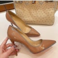 Miniatyrbillede 5 af 5: Røde Soled Pumps til Kvinder - Nye Sexy Spidse Tå-Sko med Tynde Hæl - Sort - 8cm, 10cm, 6cm - Lav Hæl - Sexy Bryllupssko [HK] yellow 8cm 43