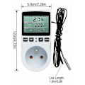 Miniatyrbillede 2 af 5: Termostat Stikkontakt, Digital Timer Stikkontakt, Programmerbar Digital Stikkontakt Med Sensor, Programmerbar Digital Timer, Opvarmning Termostat Stikkontakt Kompatibel Gre