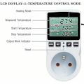 Miniatyrbillede 3 af 5: Termostat Stikkontakt, Digital Timer Stikkontakt, Programmerbar Digital Stikkontakt Med Sensor, Programmerbar Digital Timer, Opvarmning Termostat Stikkontakt Kompatibel Gre