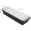 Miniatyrbilde 2 av 5: 6 roms serveringsbrett, avtakbar toppingstasjon, plastpizza ingredienser krydderdispenser, gjenbrukbar stil 1 SIZE 2