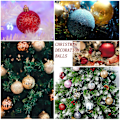 Miniatyrbilde 3 av 3: Julekuler, 12 stykker Juletrær Kuler Kuler, Matte og Blanke Juletrær Pynt Glitrende Juletrær Kuler (rød)