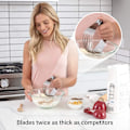 Miniatyrbillede 2 af 4: Dejblender, Professionel Top-Kagekniv Med Robuste Rustfrie Stålblade, Stor Størrelse, Sort