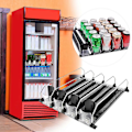 Miniatyrbild 1 av 5: Supermarknadsfrys Dryckspusher Kylskåpsdryckshyllan Dryckautomatisk Pusher Semesterprydnader White