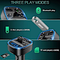 Pikkukuva 3 / 5: Oria Bluetooth FM-lähetin 5.0, Langaton Radiosovitin Mikrofonilla & 2 USB-A