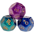 Pikkukuva 4 / 5: 4 Sarjaa Nopan 12-sivuinen D12 Astrologiset Nopat Tähdistömerkkien Nopat Astrologiseen Arvontaan Pelivarusteet  [DmS] As Shown