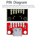 Pikkukuva 3 / 4: 5 kpl/erä USB Type-C Breakout-levy Sarja Perus Breakout Naisliitin Tyypin PCB-muuntolevy