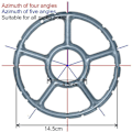 Miniatyrbild 5 av 5: Legering Multifunktionell Gasring Reducer Trivet Spishäll Hällkokare Värme Simmer