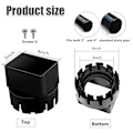 Miniatyrbilde 3 av 5: Adapter for nedløpsrør til takrenne (adapter for firkantet takrenne på 3 tommer x 4 tommer til avløpsrør) passer til utendørsrør på 3 eller 4 tommer Black