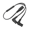 Miniatyrbillede 2 af 5: IEC320 C8 til dobbelt C7 ledning han til hun 1 ind 2 ud AC strømstik splitter kabel kompatibel med LCD skærm skrivebordslampe 100250V-YM