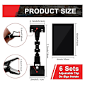 Miniatyrbillede 5 af 5: 6 stk. Justerbar Clip On Skilt Holder Roterende Skilt Clip Dobbelt Hoved Butik Skilt Holder Clips Justerbar [DB]
