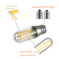 Miniatyrbillede 2 af 5: 10 stk. Dæmpbare Mini LED Køleskabslys Pærer Ampoule E12 E14 110v 220v Vintage Glødetrådslys Lampe Til Hjem Loft LysekronerBY E14 220V 4W-Cool White