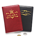 Miniatyrbillede 1 af 5: Møntbog Souvenir - Læder, 15,8 * 10,5 cm, 120 rum, 3 * 3 cm/rum, rød/sort, 2 stk
