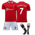 Miniatyrbild 1 av 2: 2022-2023 Ny Manchester United Fotbollströja Kit Vuxen Fotbollströja Träning T-shirt Shorts Dräkt 22 23 RONALDO 7 Kids 20(110-120CM)
