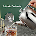 Miniatyrbillede 2 af 5: Rustfrit Stål Tekande Cafe Te Kaffe Drikke Restaurant Tekande Flip Låg 32oz