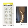 Miniatyrbilde 3 av 3: 20 stk små spot LED-lys spotlight 1W 12V vanntett stemningsbelysning for tak, badstue, takutstikk, trapper, gangveier, gårdsplasser, skap BY Warm white 3000k 30 degree