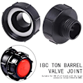 Miniatyrbillede 5 af 5: IBC Tank Adapter Slangehane Connector DN80 3 Tommer S100x8 100 mm Grov Gevind til 2 Tommer S60x6 60 mm Vandtankhane IBC Tank Fittings Gevind C