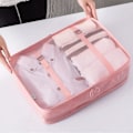 Miniatyrbillede 4 af 5: 8 stk. Organiser Sæt Kuffert Opbevaringsposer Pakning Rejse Kuber Gave Pink
