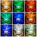 Miniatyrbilde 4 av 5: Luminorthe Luminorth Kubelampe, Himmelsk Vannlampe, Nordlys Kube Midnattsaura Lampe, 16 Farger Dynamisk Vannbølge Nattlys med Fjernkontroll 1pc
