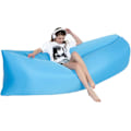 Miniatyrbillede 1 af 5: Oppustelig liggestol, oppustelig sofaseng, campingstol, bærbar doven sofa, luftstol til rejser/camping/vandreture/strandfester Blue