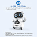 Miniatyrbilde 4 av 5: Lomme RC Robot Snakkende Interaktiv Dialog Stemmegjenkjenning Opptak Syngende Dansende Fortellende Historie Mini RC Robot Leker Gave White