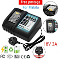 Miniatyrbillede 2 af 5: Til Makita Dc18rc Hurtig Hurtig Lithium-ion Batterilader (bl1830 Bl1850) 18v 3a EU Plug