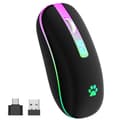 Tyst Dual Mode Mus: Uppladdningsbar Trådlös Bluetooth 5.1 A