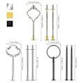 Miniatyrbillede 3 af 5: 9 Sæt Kage Stativ Hardware Kit Lagdelt Bakke Hardware Beslag Kompatibel Kage Stativ, 3 Lag Kage Stativ