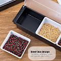 Miniatyrbilde 3 av 5: 6 roms serveringsbrett, avtakbar toppingstasjon, plastpizza ingredienser, krydderdispenser, gjenbrukbar, stil 1 SIZE 3