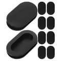 10 st Spargris Pluggar Silikon Spargris Botten Pluggar Spargris Plugglock Black 4.50X2.50X0.70CM