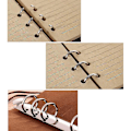 Miniatyrbillede 3 af 5: Læder Notesbog, Vintage Spiralbundet Dagbog, Ringbind Retro Journal, Genopfyldbar Skitsebog, Rejsedagbog Med Linjeret Papir, A5 (FMY)