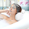 Miniatyrbild 1 av 3: Badkudde Spa Badkar Ergonomisk För Kar Nacke Huvud Axlar Kuddar Stöd Kudde Huvudstöd Lyxig Mjuk 3D Mesh C-White