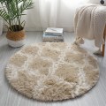 Miniatyrbillede 1 af 4: Rundt tæppe Blødt Behageligt Fluffy Shaggy Høj Bunke Tæppe Til Stue Soveværelse Camel Lantern Diameter 160cm