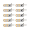 Pikkukuva 5 / 5: 10 kpl G4 LED-lamppua 1,5 W DC12V Lämmin valkoinen 3000K 110LM Bi Pin -lamput LED kaapin valaistukseen pihalle