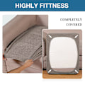 Miniatyrbild 4 av 4: Högstretch sätesdynöverdrag soffa kudde möbelskydd med elastisk botten för 1/2/3-sits, taupeBY 3 seater